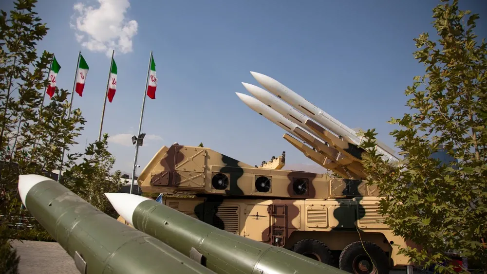 Offensive missiles of the Islamic Republic's armed forces, at the military museum in Tehran.  Shutterstock
