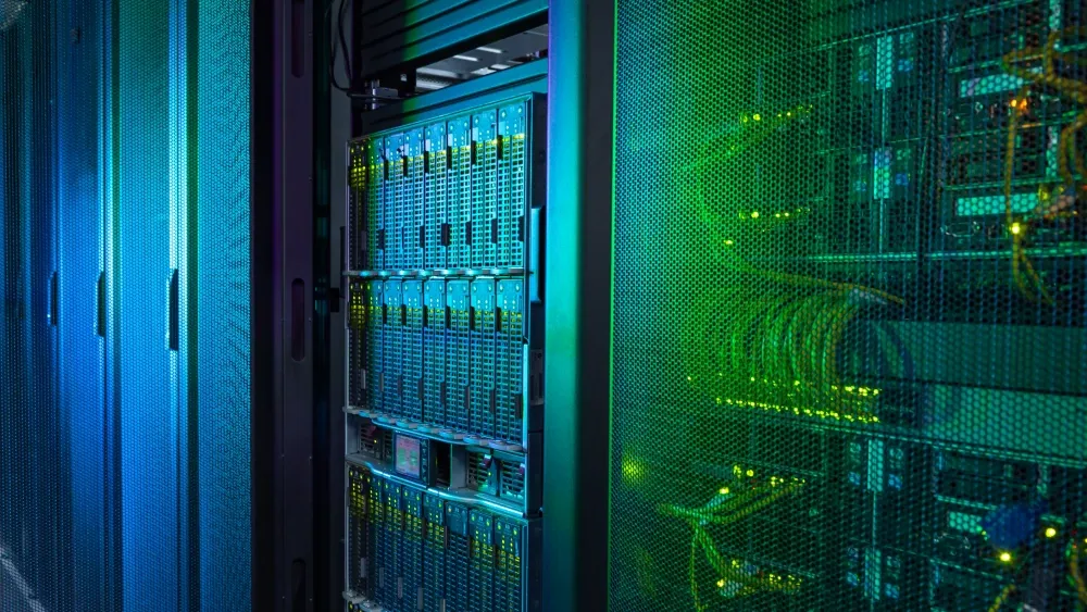 A supercomputer in a data center.  Shutterstock