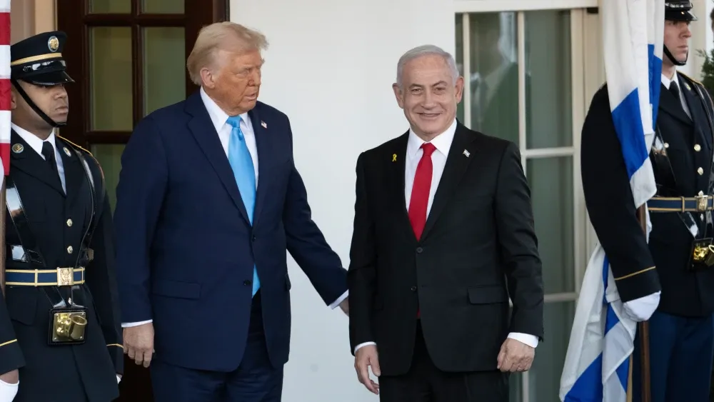President Donald Trump and Israeli Prime Minister Benjamin Netanyahu met at the White House in February 2025.  Shutterstock