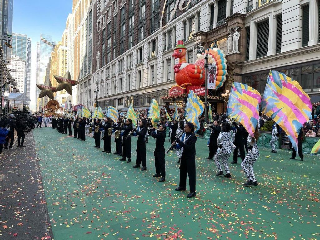 Ann Richards marching band at Macy's Thanksgiving Day Parade