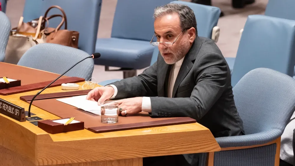 Iranian Foreign Minister Seyed Abbas Araghchi speaks during a U.N. Security Council meeting on the Middle East at the United Nations Headquarters in New York; September 25, 2024.  Shutterstock