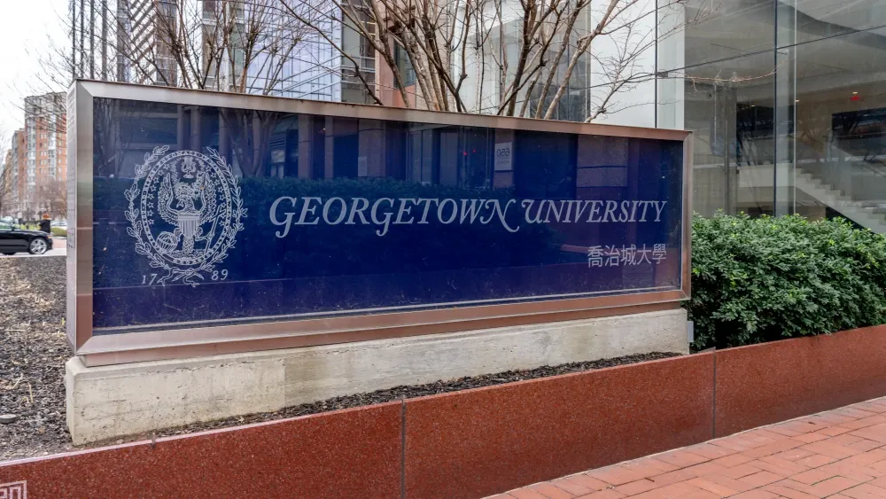 Georgetown University sign Shutterstock