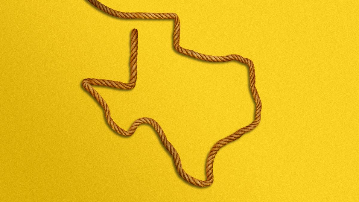 Texas outlined by a lasso