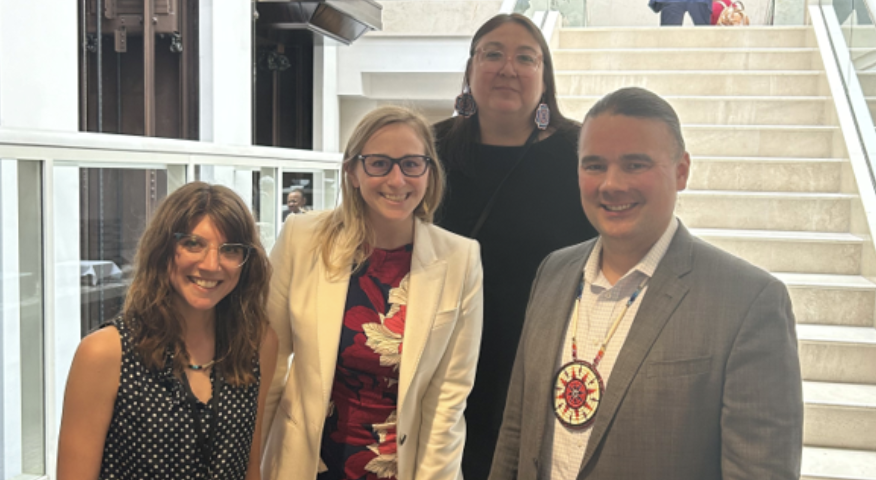 Rori Collins, JD, Esq. (Nenana Native Village) NCUIH Public Policy Counsel, Meredith Raimondi, NCUIH VP of Policy and Communications, Bryan Newland (Ojibwe), Assistant Secretary of the Interior or Indian Affairs.