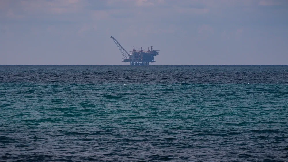 The Leviathan gas rig in the Mediterranean Sea, off the coast of Haifa.  Shutterstock