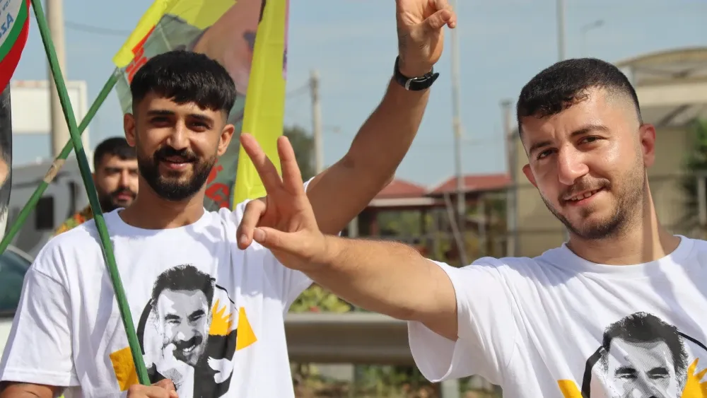 Activists wear t-shirts bearing the image of Abdullah Öcalan, founder of the Kurdistan Workers’ Party. Shutterstock