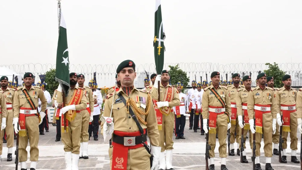 A file photo of the Pakistan Army’s Guard of Honor Battalion during a ceremony at the presidential palace. Shutterstock