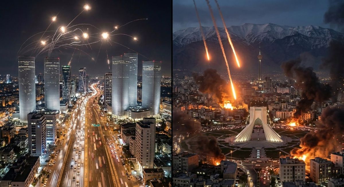 Tel Aviv and Tehran both under fire.