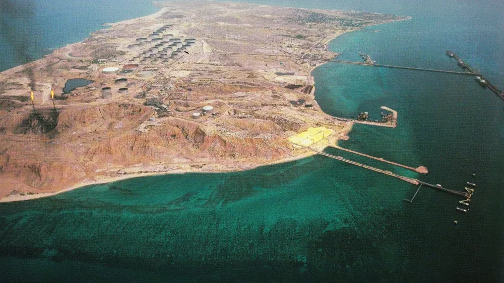 Kharg Island, off the coast of Iran, is vital to the country's oil export business.  Unknown author, Public domain, via Wikimedia Commons