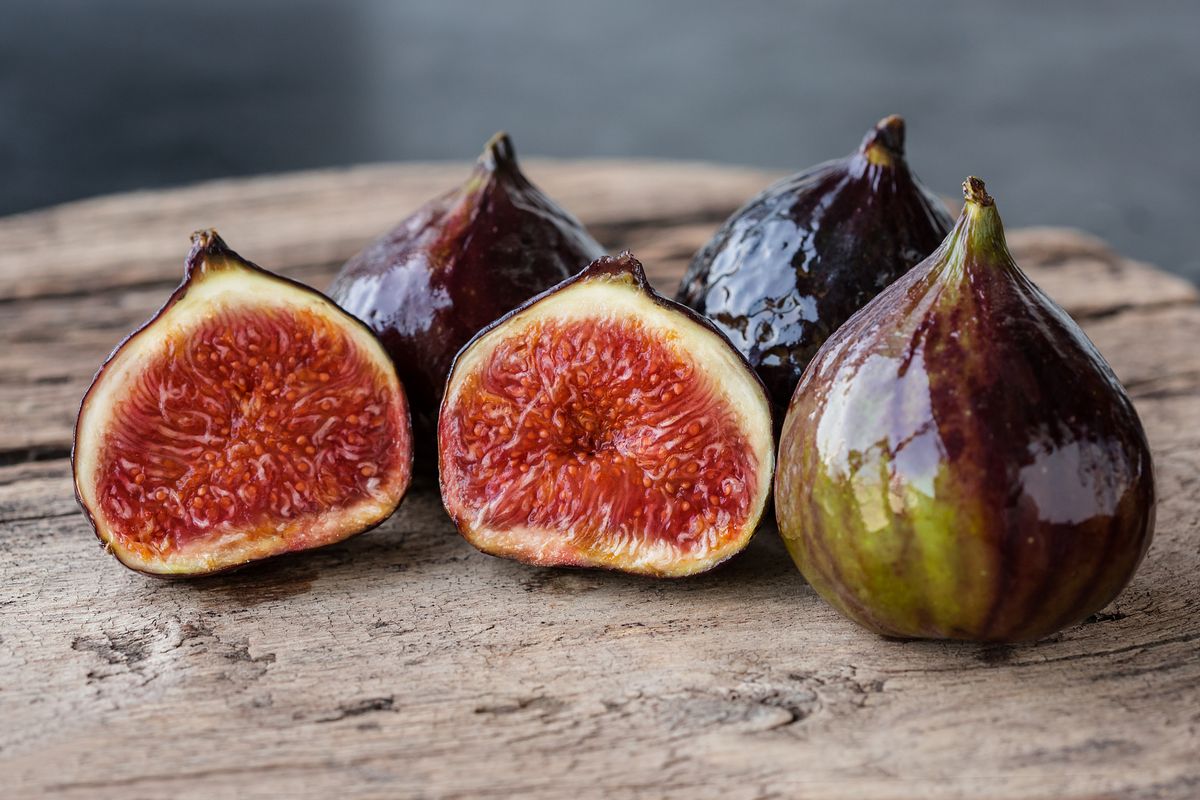Figs on wood board