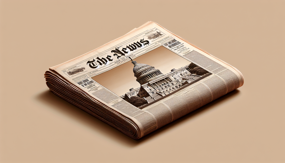 Old time newspaper with U.S. Capitol on the frontpage