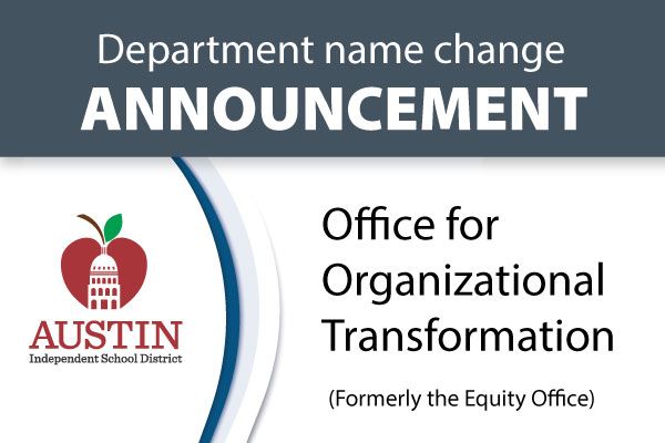Department Name Change Announcement
