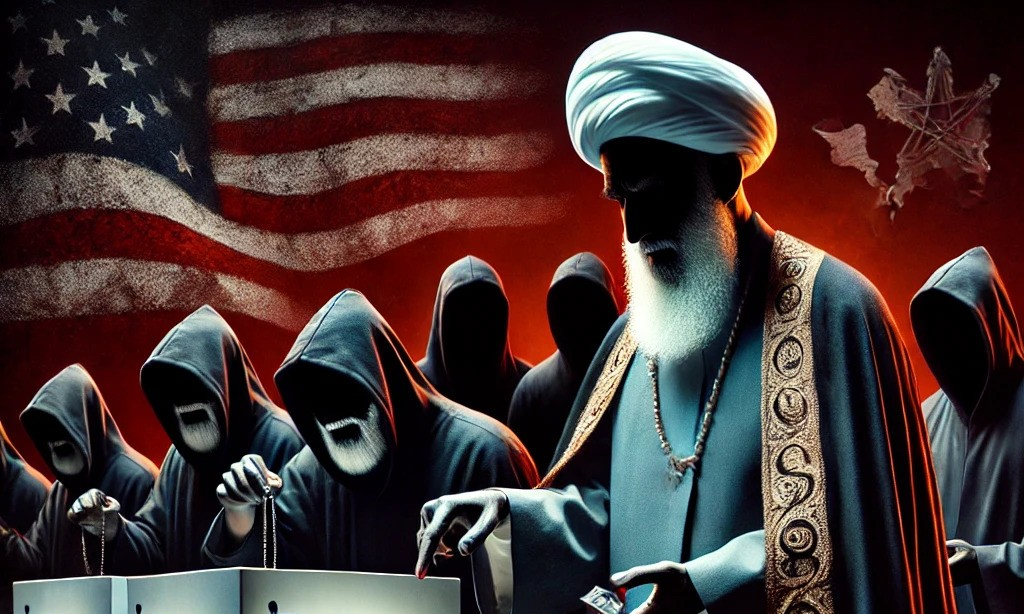 Ayatollahs voting in US elections.