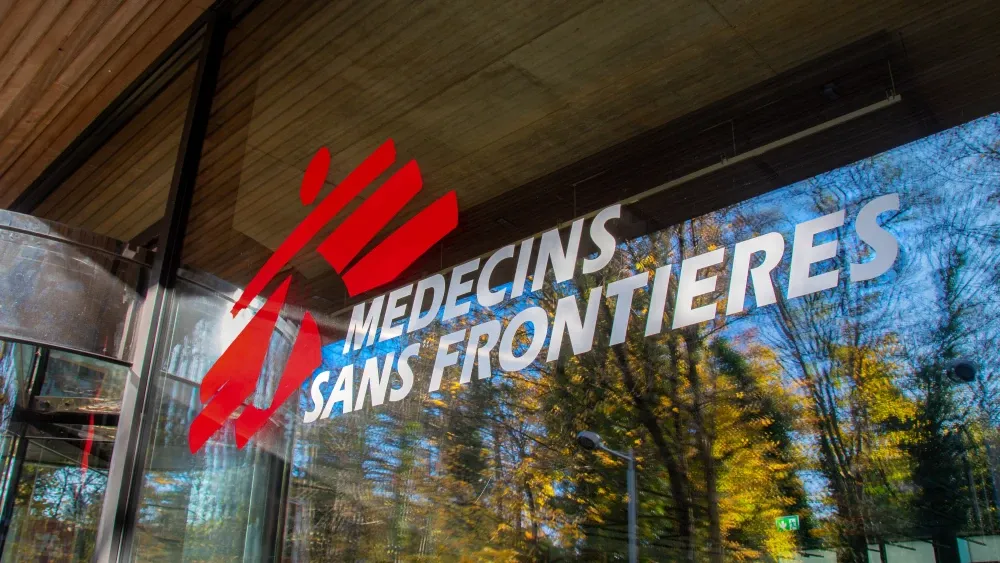 The Geneva headquarters of Médecins Sans Frontières (MSF), an international medical humanitarian nongovernmental organization, which Israel banned from Gaza.  Shutterstock