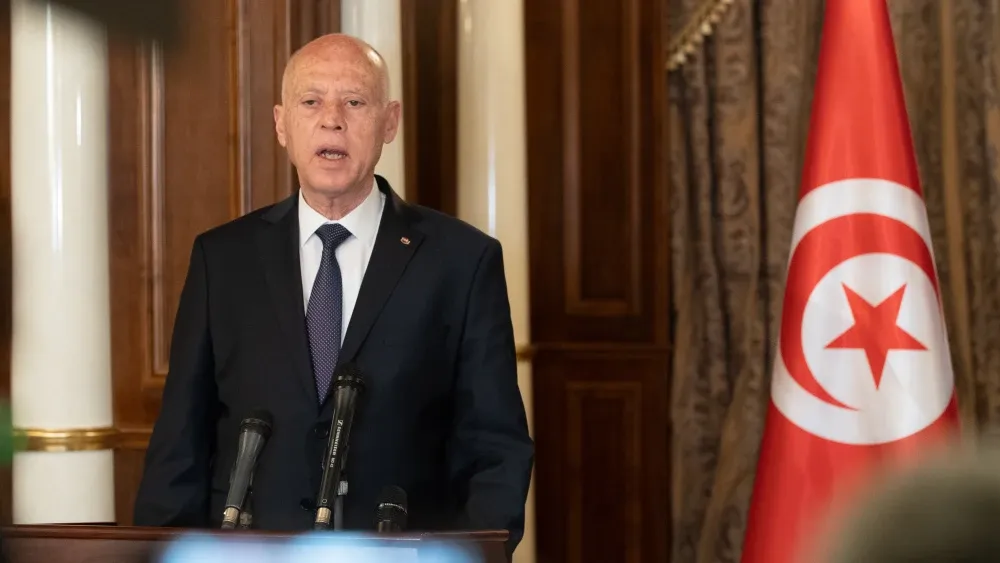 The U.S. faces growing pressure to act as Tunisia drifts into authoritarianism under President Kais Saied, above, with bipartisan lawmakers pushing to tie aid to democratic reforms and prevent the col...