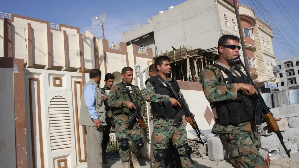 Kurdish soldiers in Erbil, Iraq.  Shutterstock