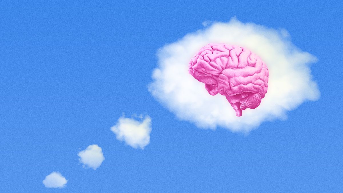 Brain in a thought bubble