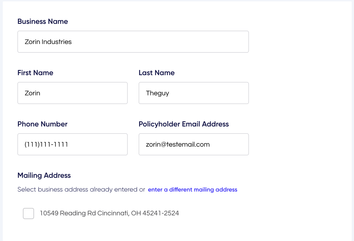 address