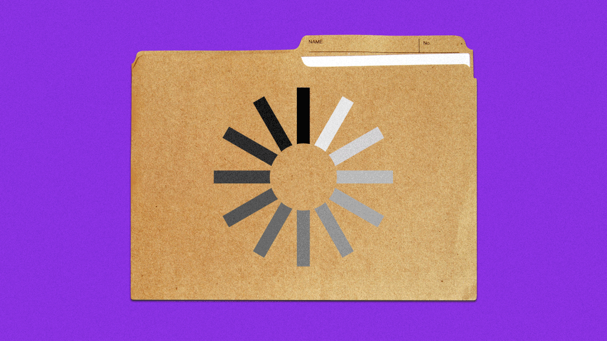 Folder with a loading state