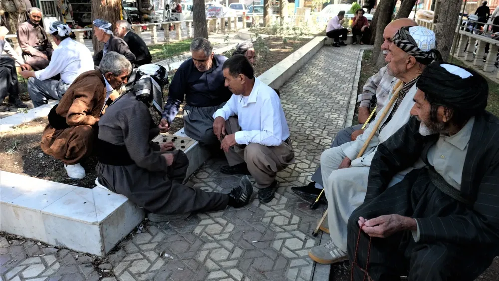 Kurdish men in an Iranian village in a 2019 file photo.  Shutterstock