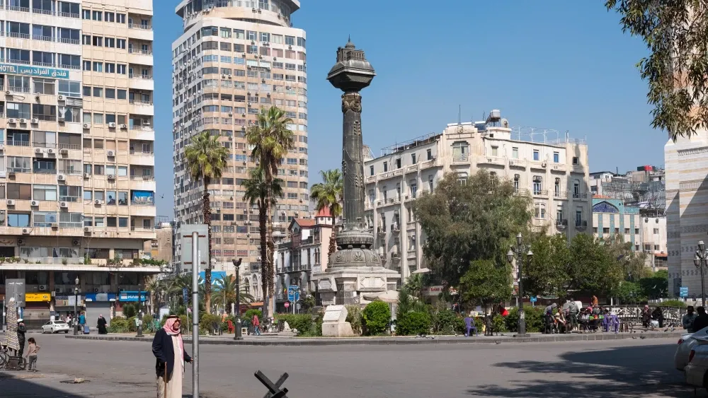 Marjeh Square, in the heart of Damascus, Syria, is a public square built by the Ottomans in the late nineteenth century. Shutterstock