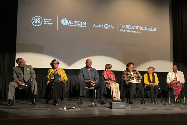 Panelists at the screening of The AndersonYellowjackets