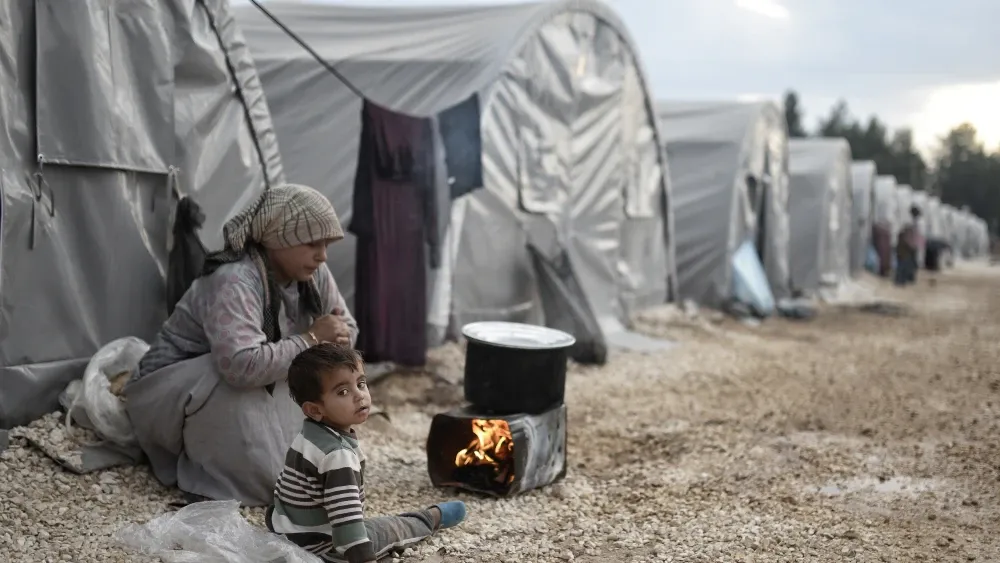 A camp for Syrian refugee families in Sanliurfa, Turkey.  Shutterstock