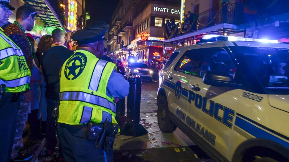 NOLA police on Bourbon St.