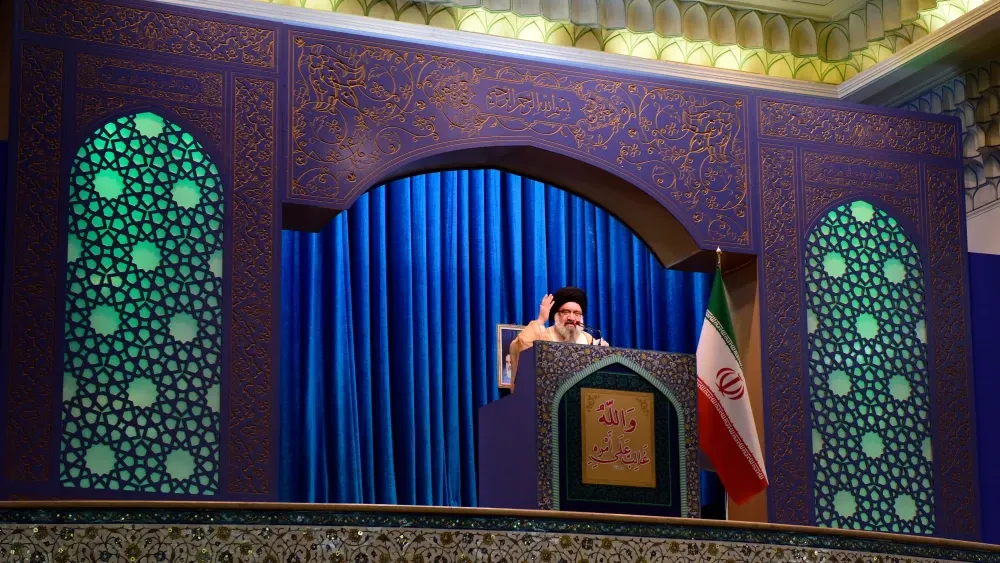 Senior cleric Ahmad Khatami during Friday prayers at the Grand Mosalla of Tehran, in a file photo.  Shutterstock