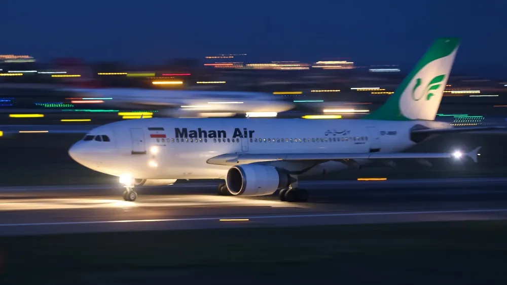 A Mahan Air airbus begins its takeoff in Istanbul.  Shutterstock