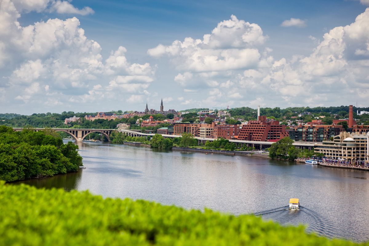Georgetown University on the Potomac River in Washington, D.C. Shutterstock
