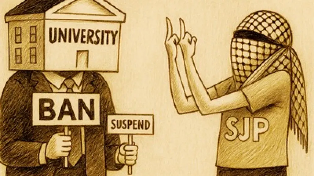 If an administration permanently bans an SJP chapter, but not its members, the students can simply rebrand the group under a new name.
