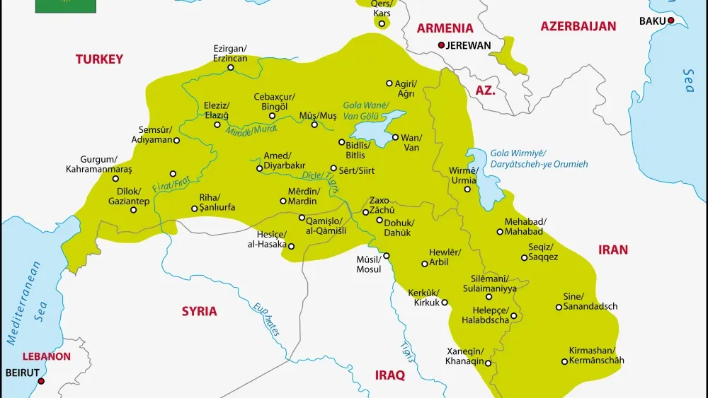 New Kurdish/Syria map