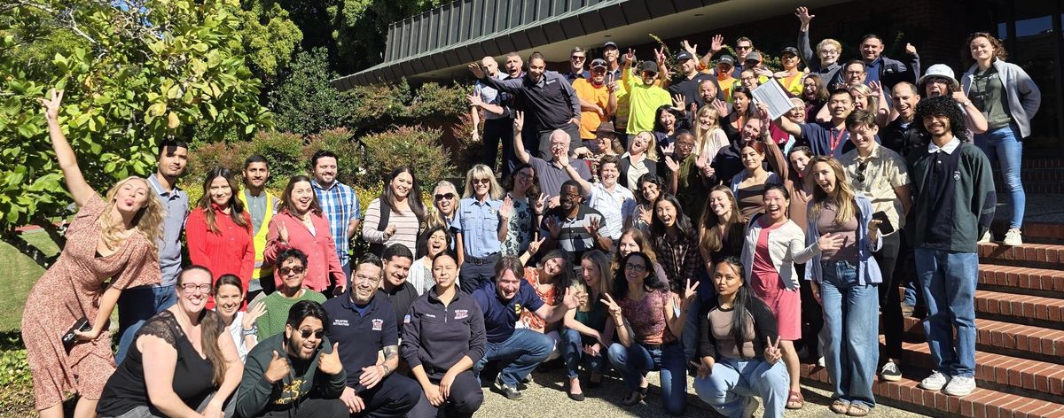 Group photo of San Rafael employees at City Hall.