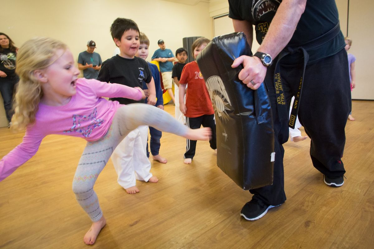 Child kickboxing