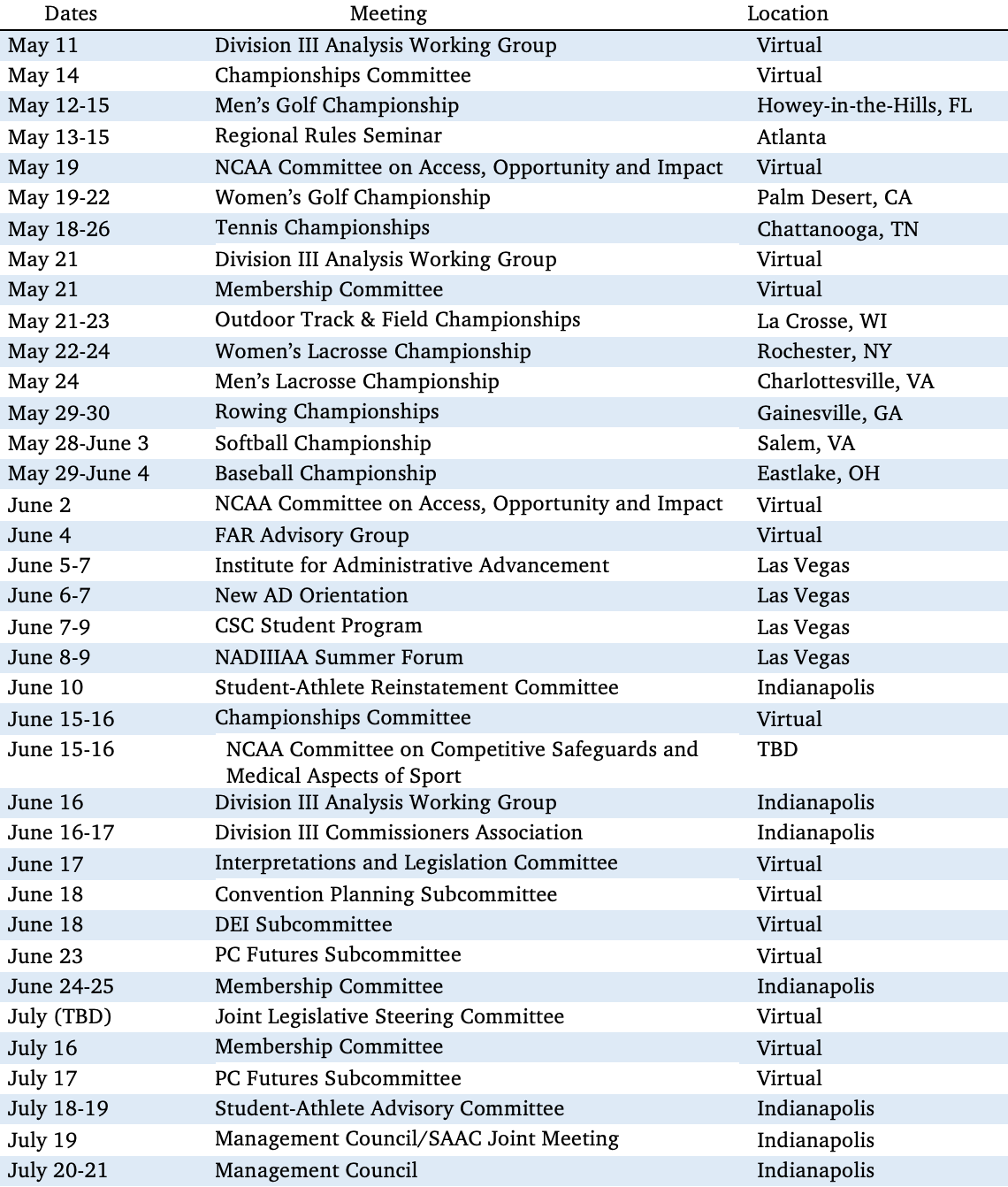 Calendar