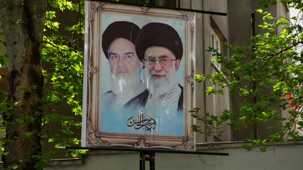 Grand Ayatollah Ruhollah Khomeini, left, and Iran's current Supreme Leader Ali Khamenei.  Shutterstock