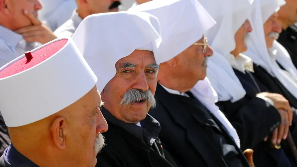 So far, hundreds of Druze have been killed in the silence of the media, European chancelleries, and the U.N. Communal Druze leaders from Majdal Shams, Israel; Sept. 3, 2009. Shutterstock