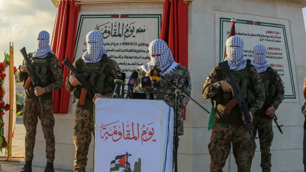 Armed Palestinian factions in the southern Gaza Strip in September 2023. Shutterstock