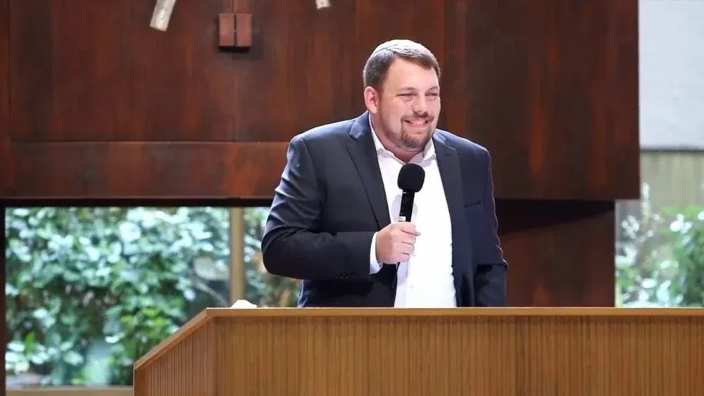 Gregg Roman speaking to the American pro-Israel community at the Israel Now Forum on Sunday, November 16, 2025, in Plano, Texas.