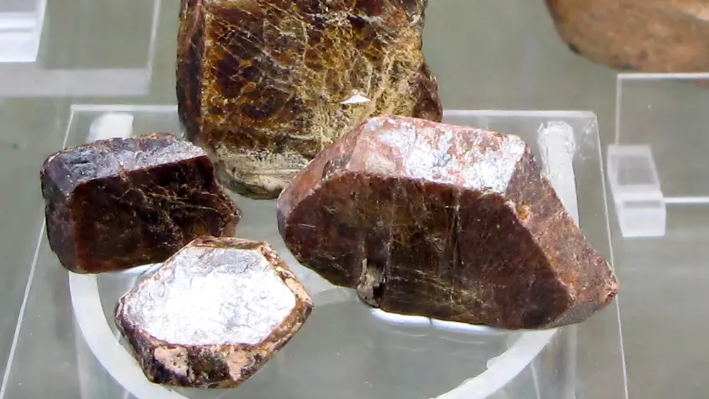 Crystals of the rare-earth metal gadolinium, which is used in MRI scans.  Shutterstock