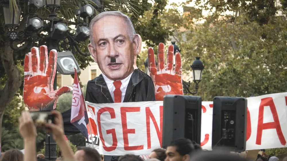 From Dublin to Rome, hundreds of thousands of Europeans took to the streets across Western Europe last weekend to protest Israel's supposed genocide of Palestinians. Above, an anti-Israel protest in V...