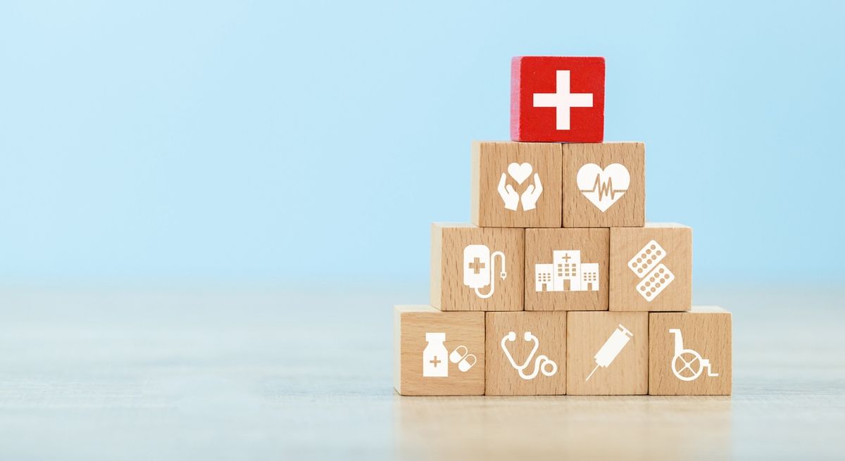 Wooden blocks healthcare