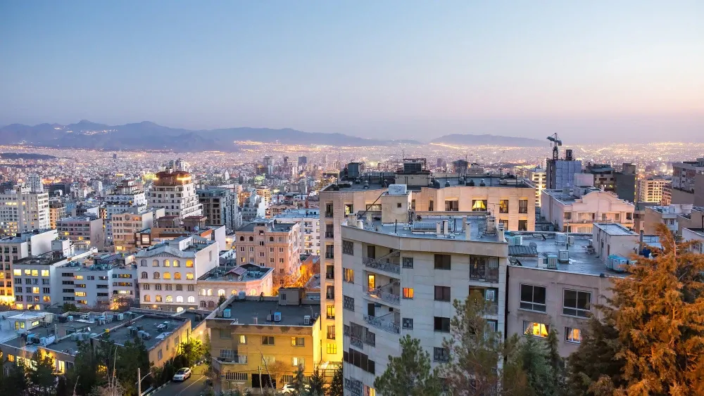 Tehran, Iran, as night falls in a file photo.  Shutterstock