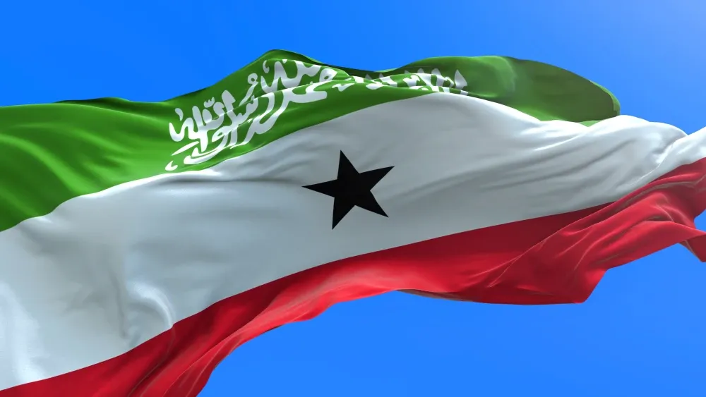 The flag of Somaliland, a pro-Western democracy.  Shutterstock