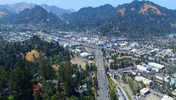 Highway interchange in San Rafael