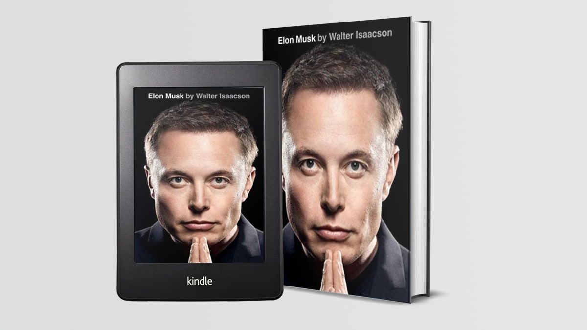 Image of book and kindle version of Elon Musk by Walter Isaacson