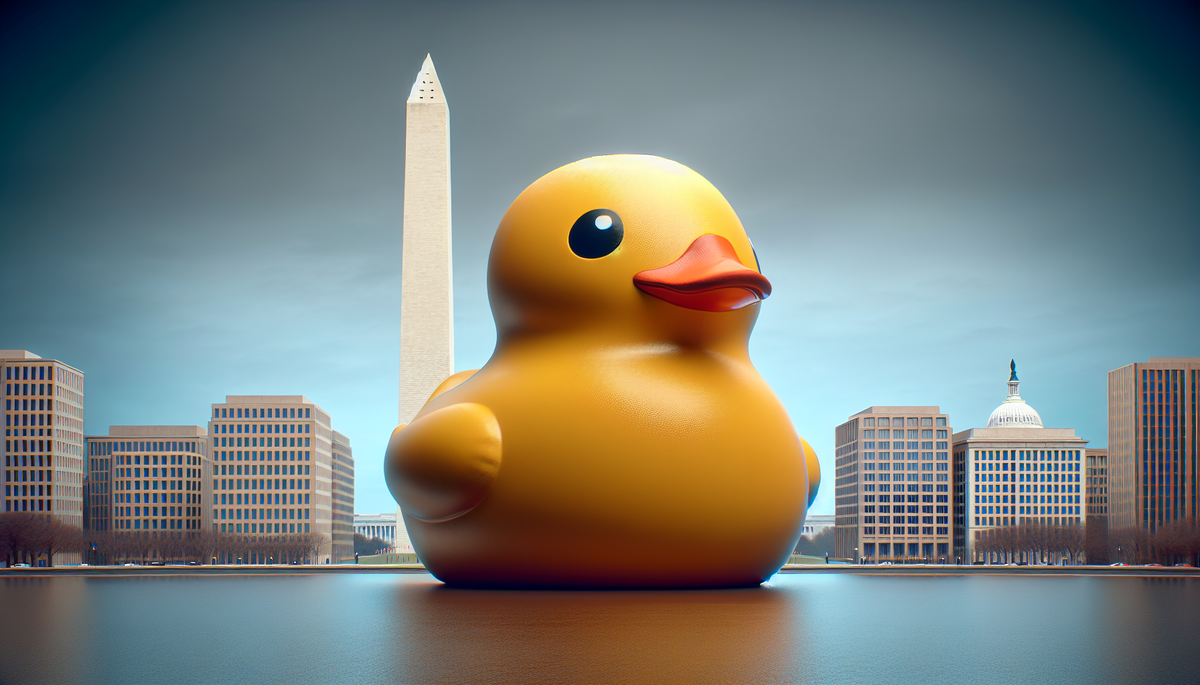 Giant rubber duck in Washington DC