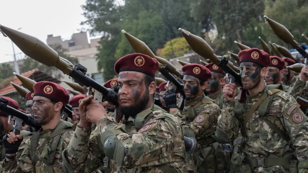 The Syrian transitional government army stages a military parade in Damascus, Syria, in December 2025.  Shutterstock