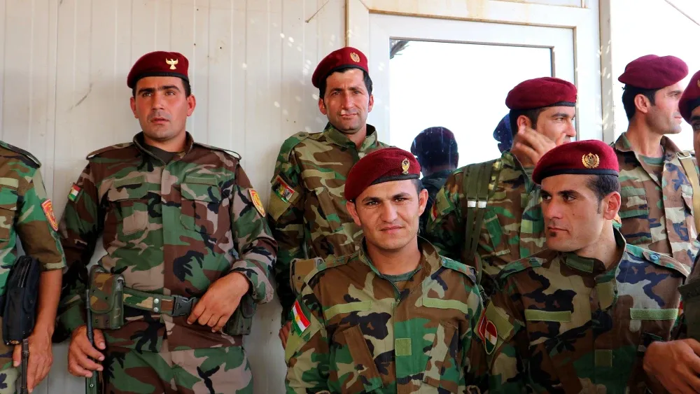 Kurdish peshmerga soldiers in a 2017 file photo.  Shutterstock